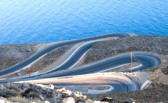 Mountainous road in Crete