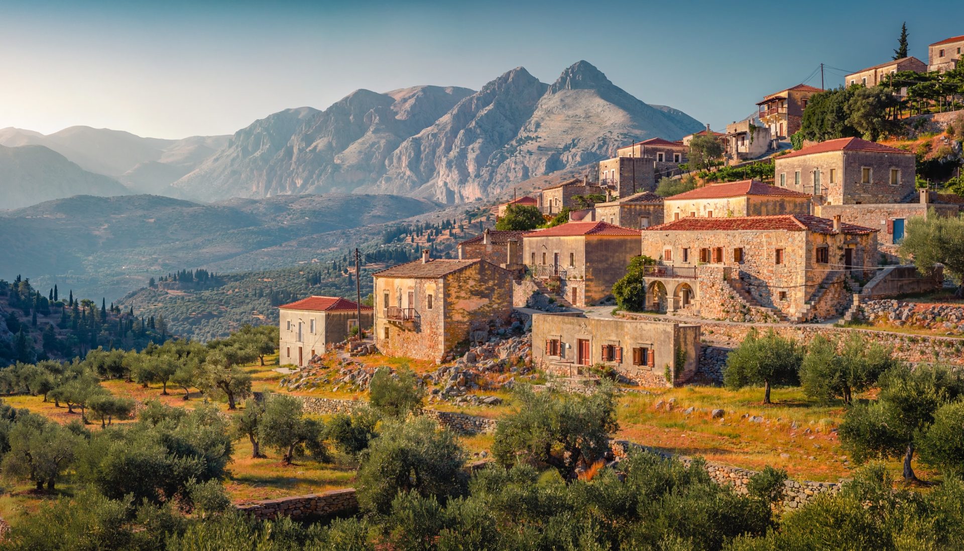 Villages de montagne de la vallée d'Amari en Crète