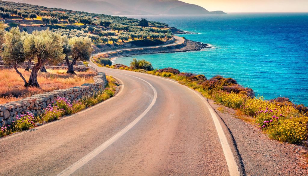 Autobahn zwischen Heraklion und Chania auf Kreta